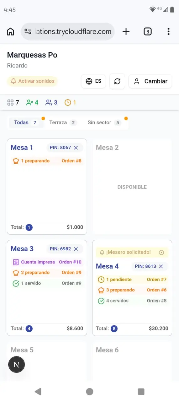 Así ordenan tus clientes desde la mesa
